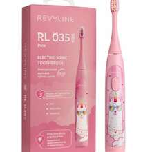 Звуковая щетка Revyline RL 035 Kids, розовый дизайн