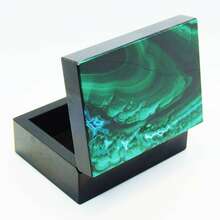 Малахит с Хризоколлой - Коллекционная Шкатулка