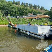 Катер для рыбалки и отдыха, понтон алюминиевый